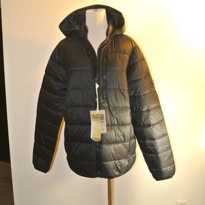 Abercrombie Fitch Mens Black Lightweight Hooded PrimaLoft Stretch Puffer Jacket